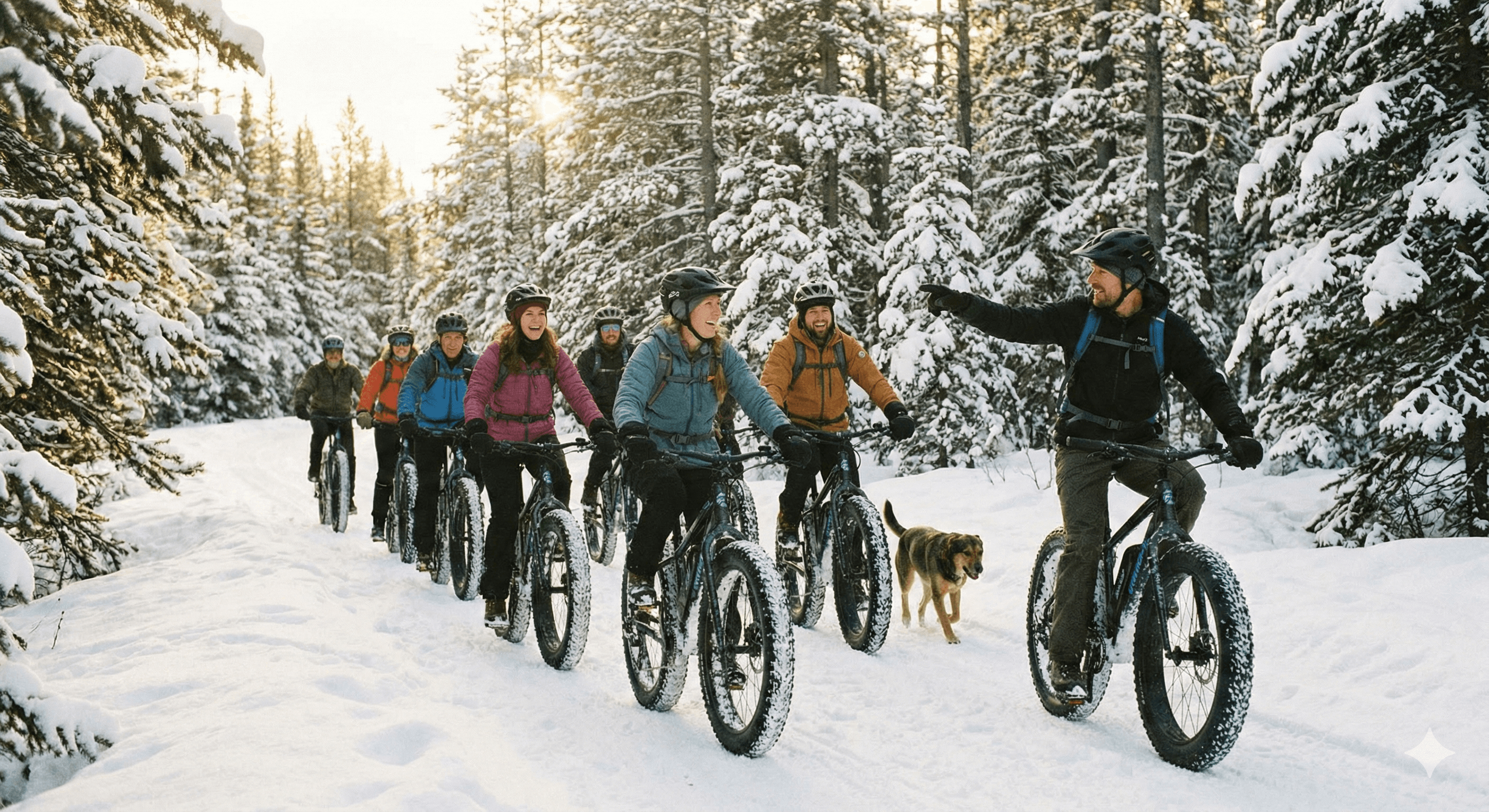 E-bike riders on a coastal path
